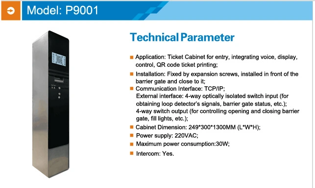 Ticket/Card/Qr Code Autopay Parking System